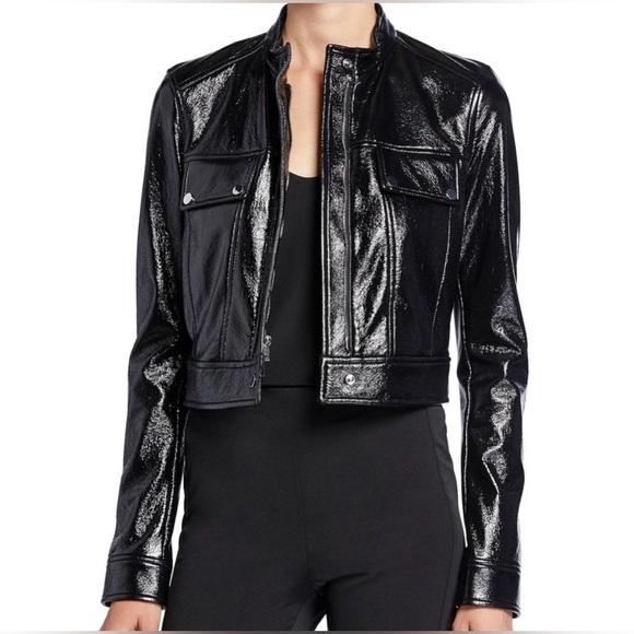 Theory Patent Faux Leather Jacket - Picture 1 of 6